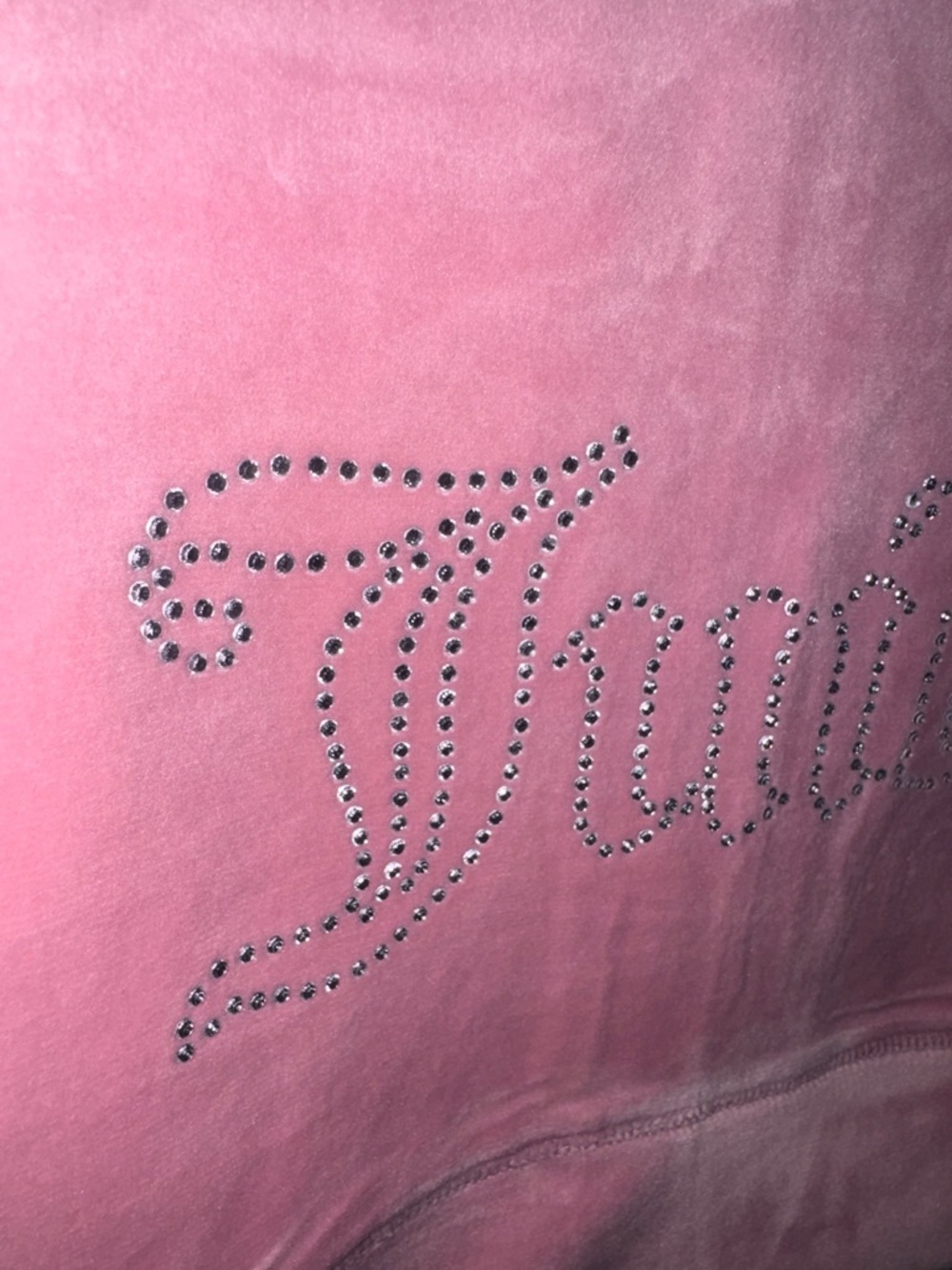 Juicy Couture- NWT Dusty Rose Velour Rhinestone Logo Size Large - Picture 15 of 16